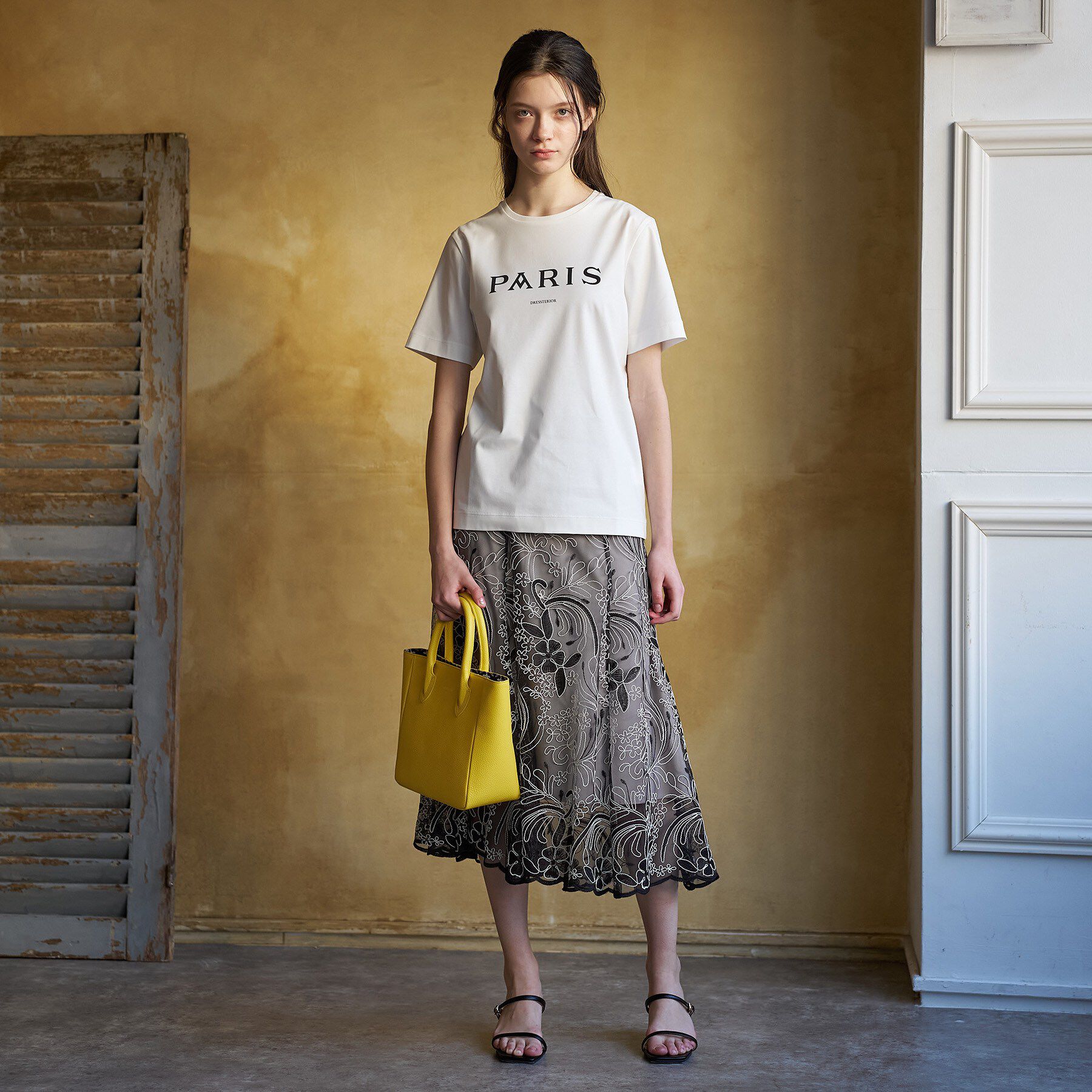 DRESSTERIOR「【接触冷感／抗菌防臭／消臭】アイスクリアコットン PARIS Tシャツ」|Tシャツ・カットソー|