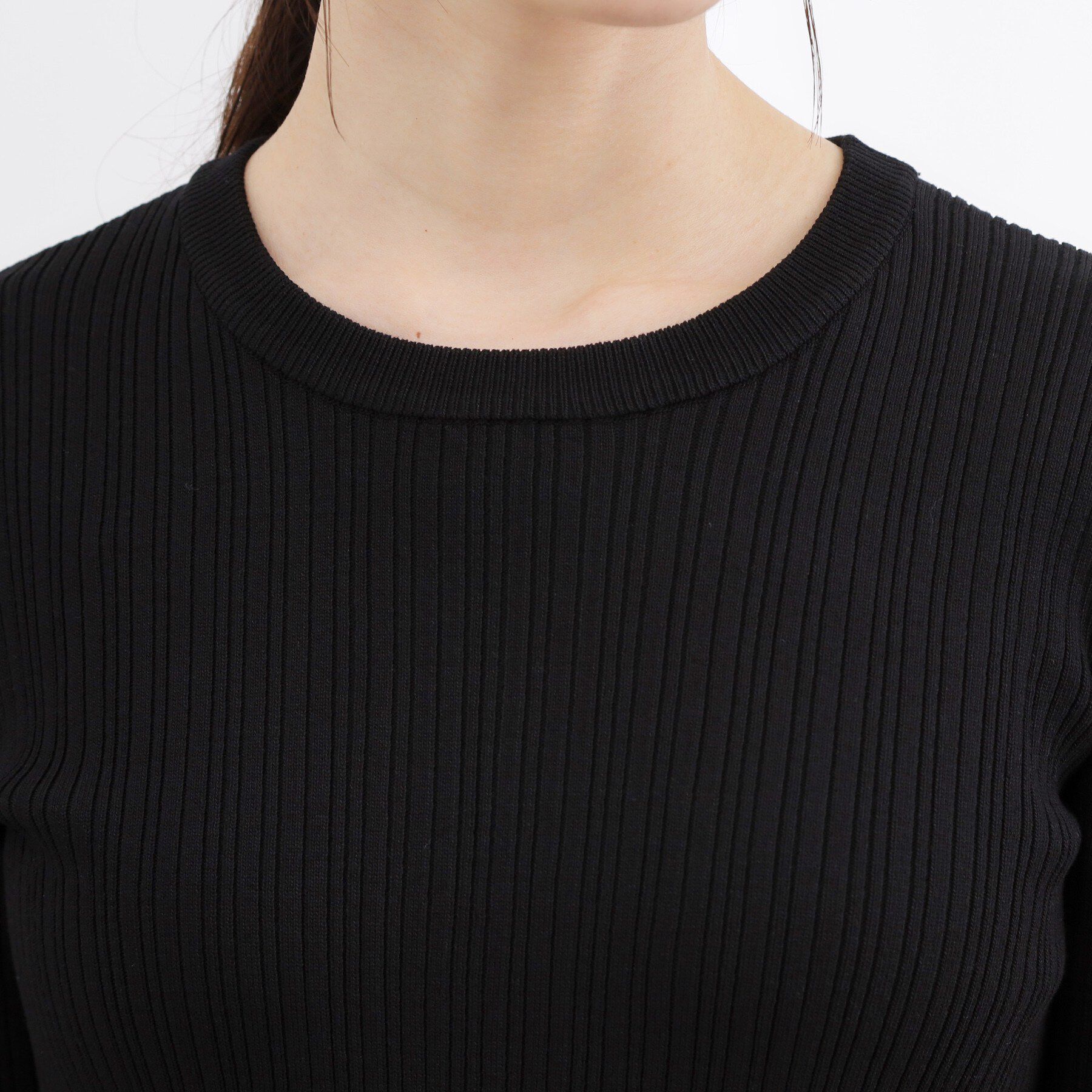 grove「シアーフリルリブニットプルオーバー」|ニット・セーター|