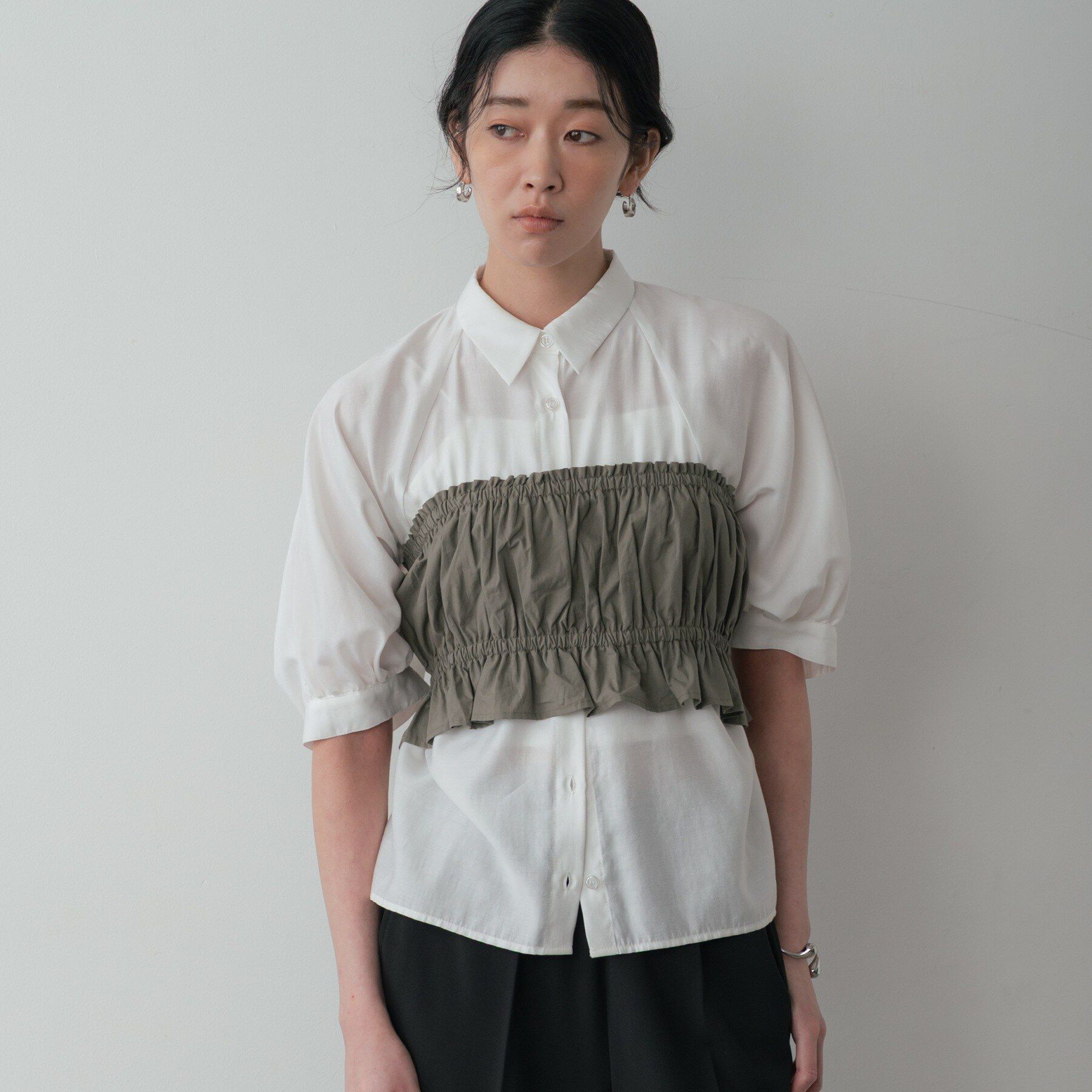 GALLEST「シャーリングチューブトップ」|シャツ・ブラウス|