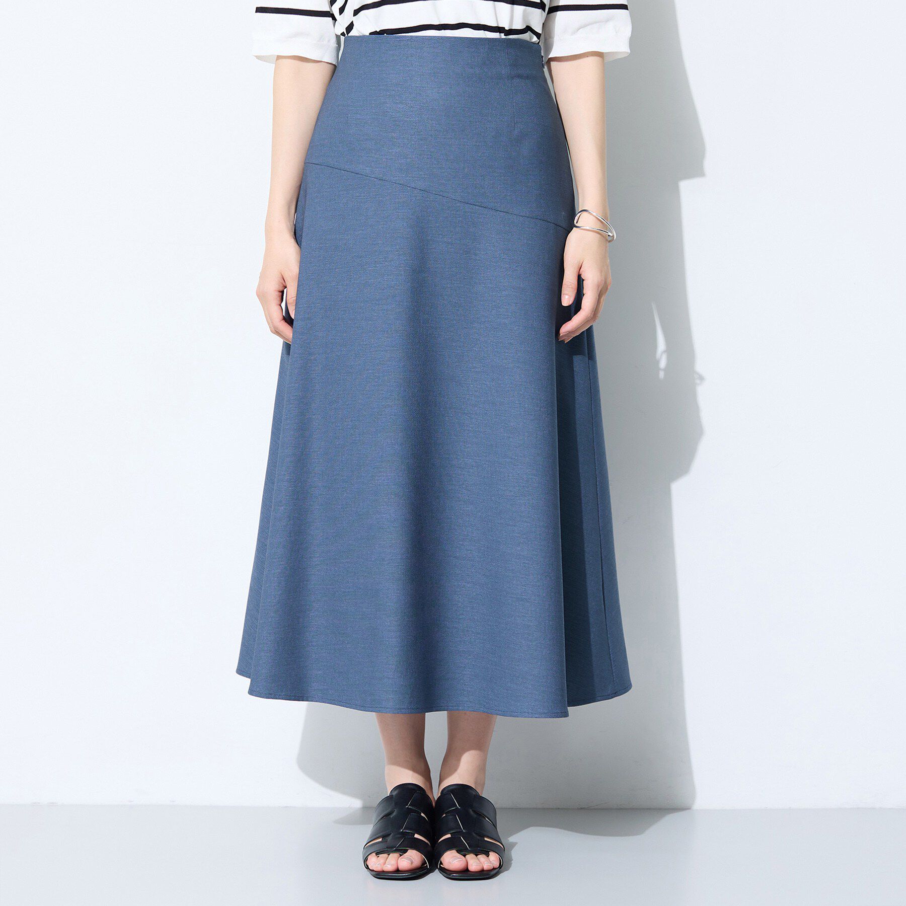 INDIVI「【洗える／UVケア／すっきり見え】ナローフレアスカート」|スカート|