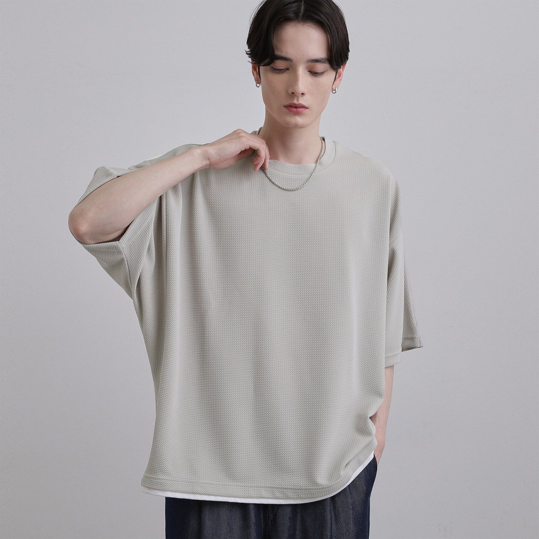 tk.TAKEO KIKUCHI「【ネックレス付】ドルマンカットソー」|Tシャツ・カットソー|