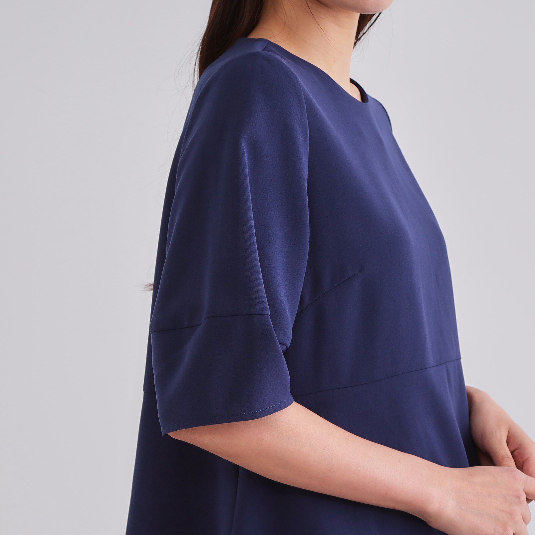 OPAQUE.CLIP「《6色展開》ストレッチペプラムブラウス/セットアップ対応【洗濯機洗い可/防シワ】」|シャツ・ブラウス|