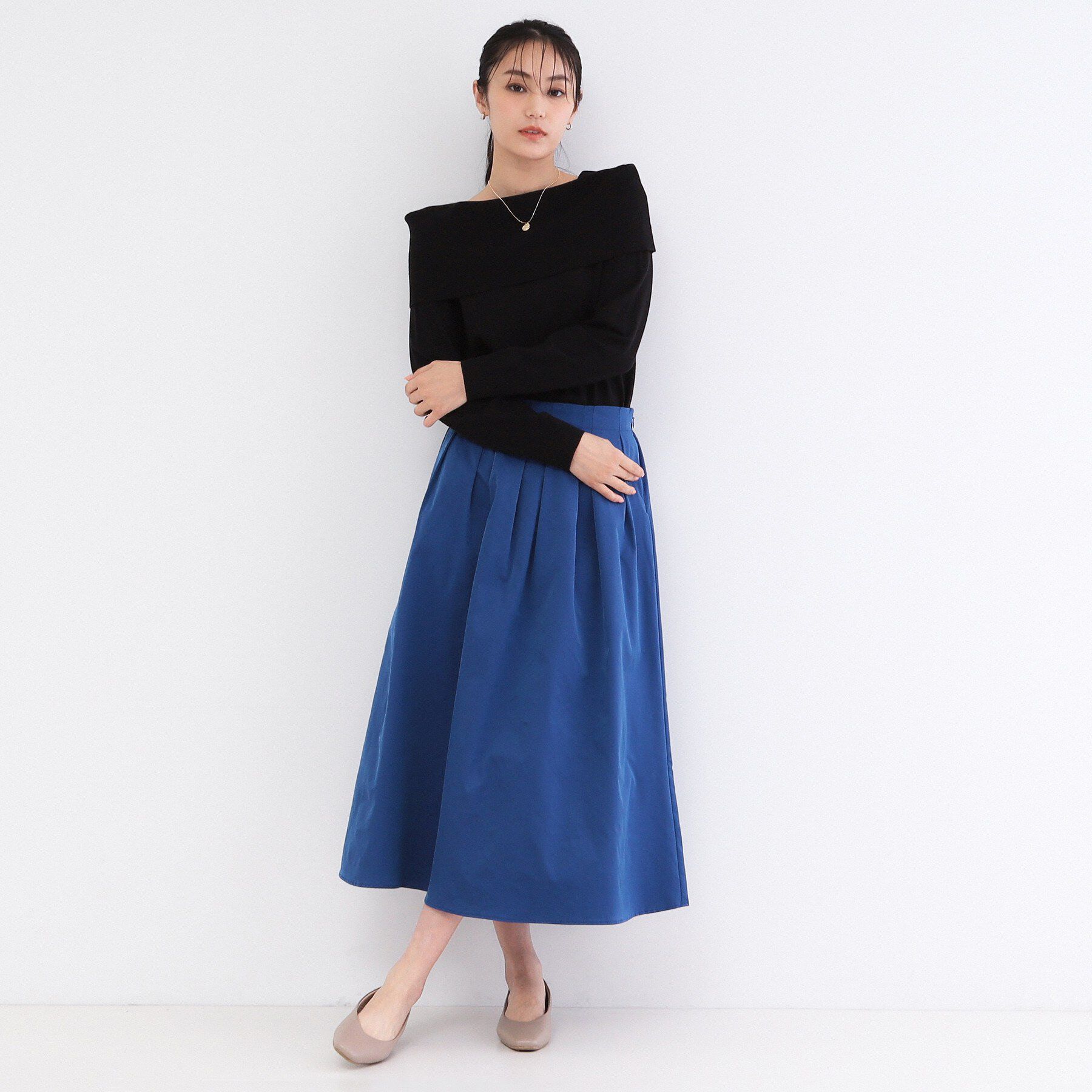 OPAQUE.CLIP「オフショルダーデザインニット【洗濯機OK】」|ニット・セーター|