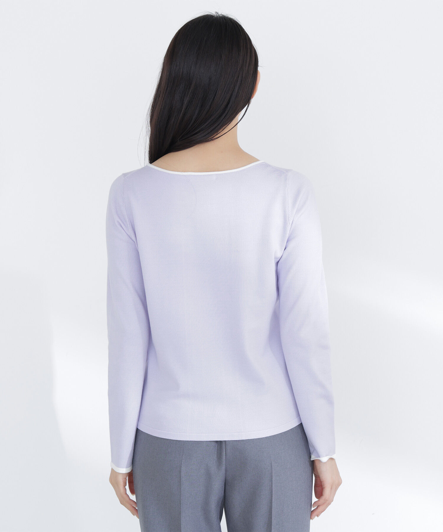  「バイカラーフロントタックニット」|ニット・セーター|