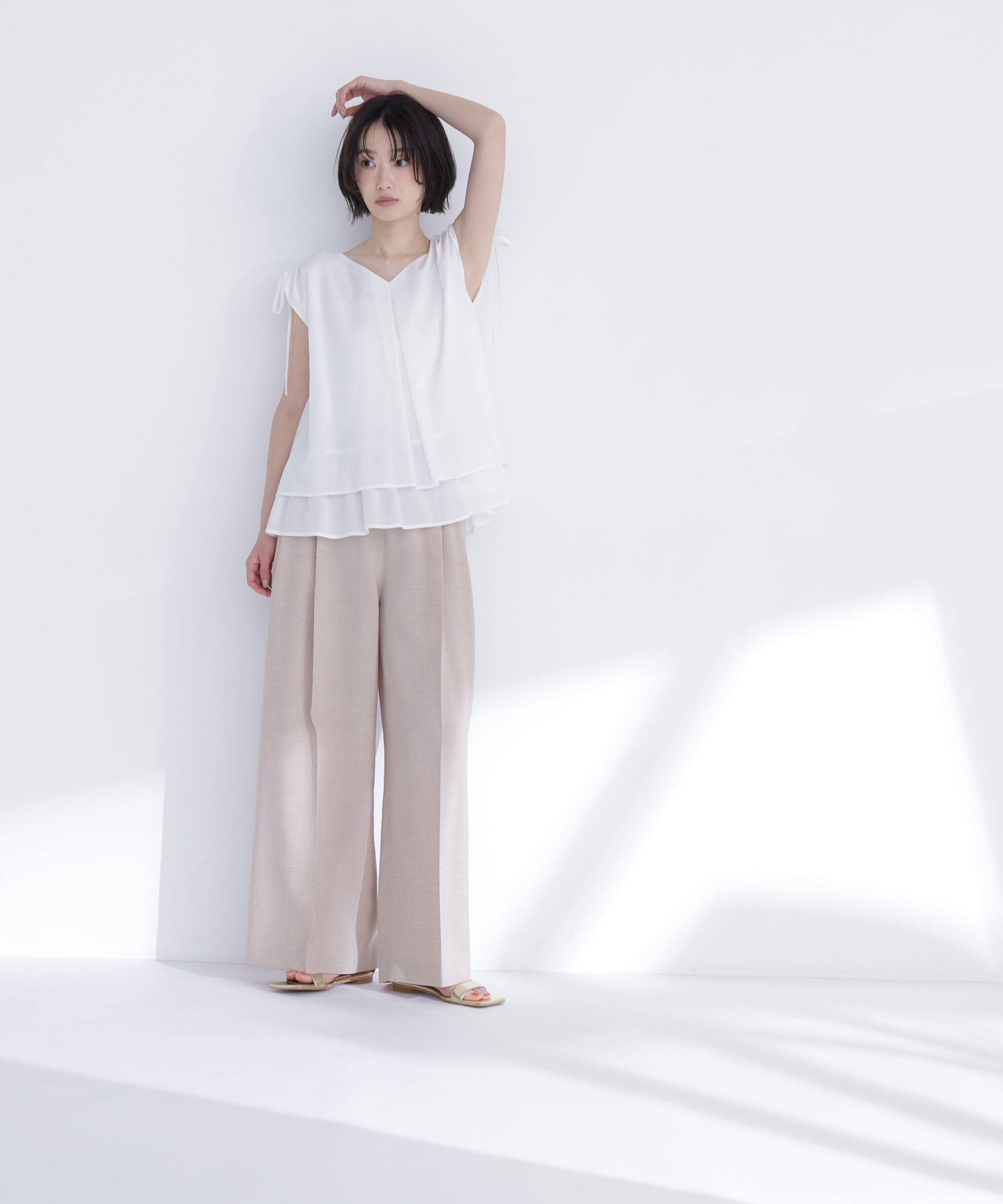  「麻調ワイドパンツ」|その他|