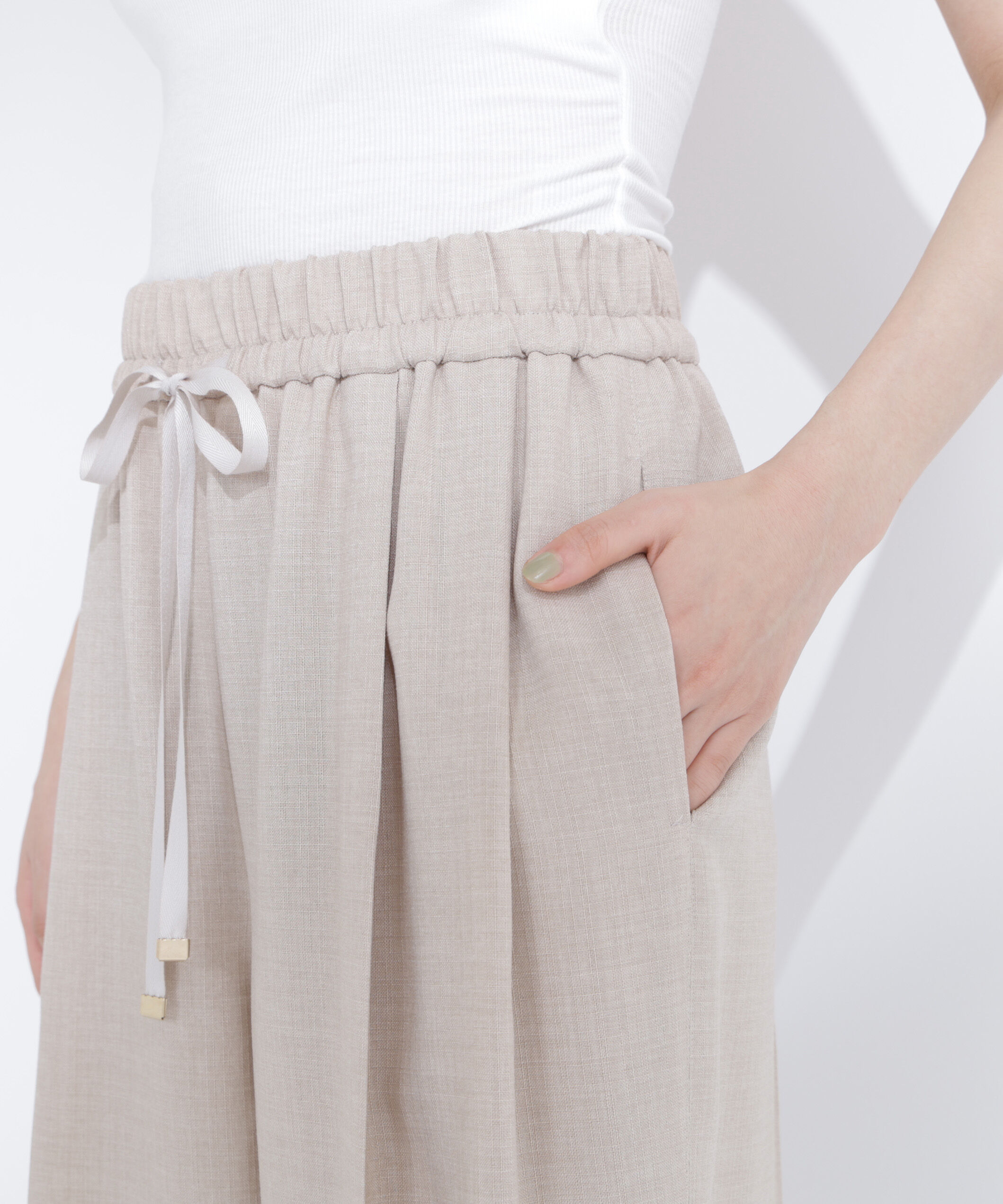  「麻調ワイドパンツ」|その他|