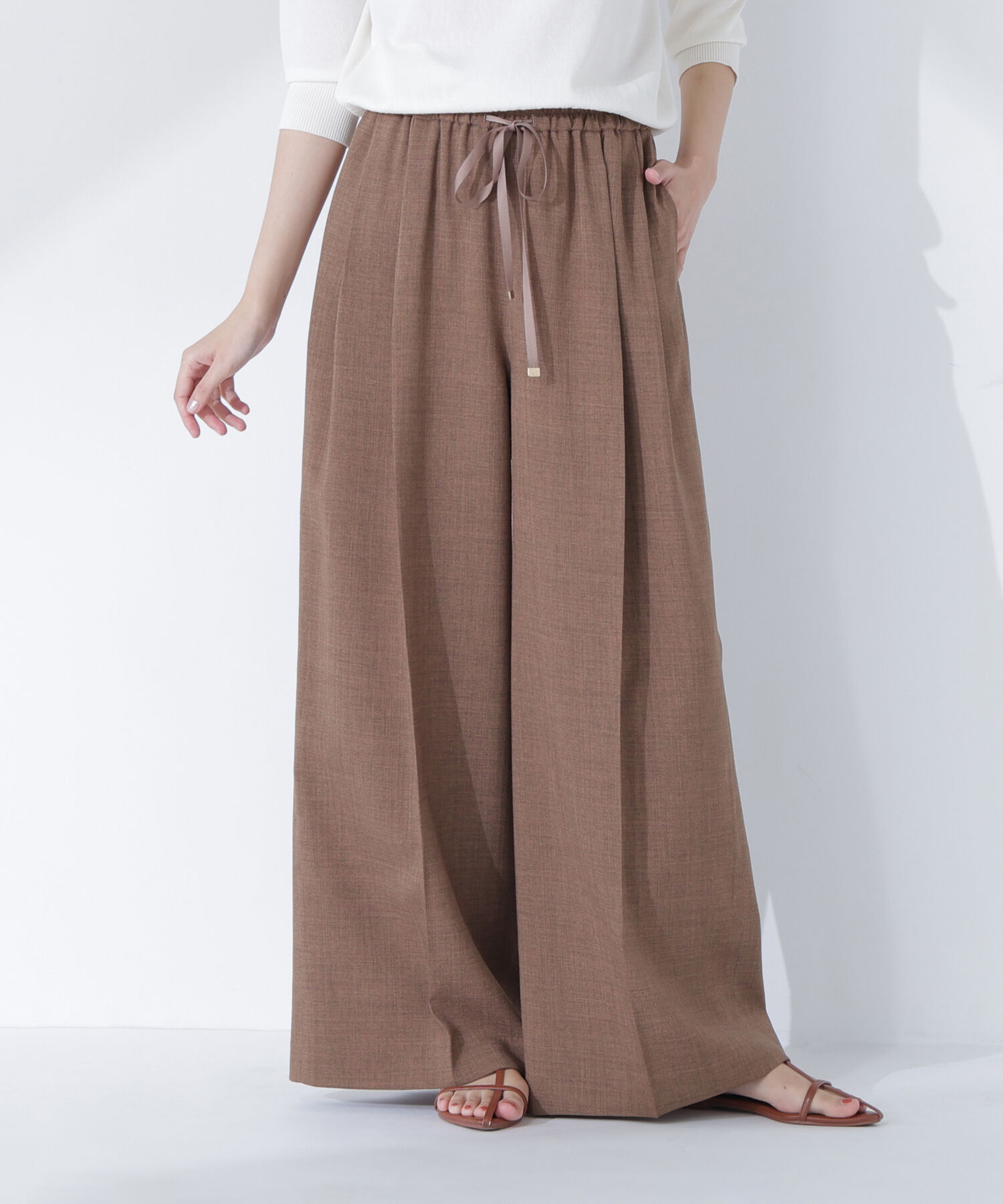  「麻調ワイドパンツ」|その他|