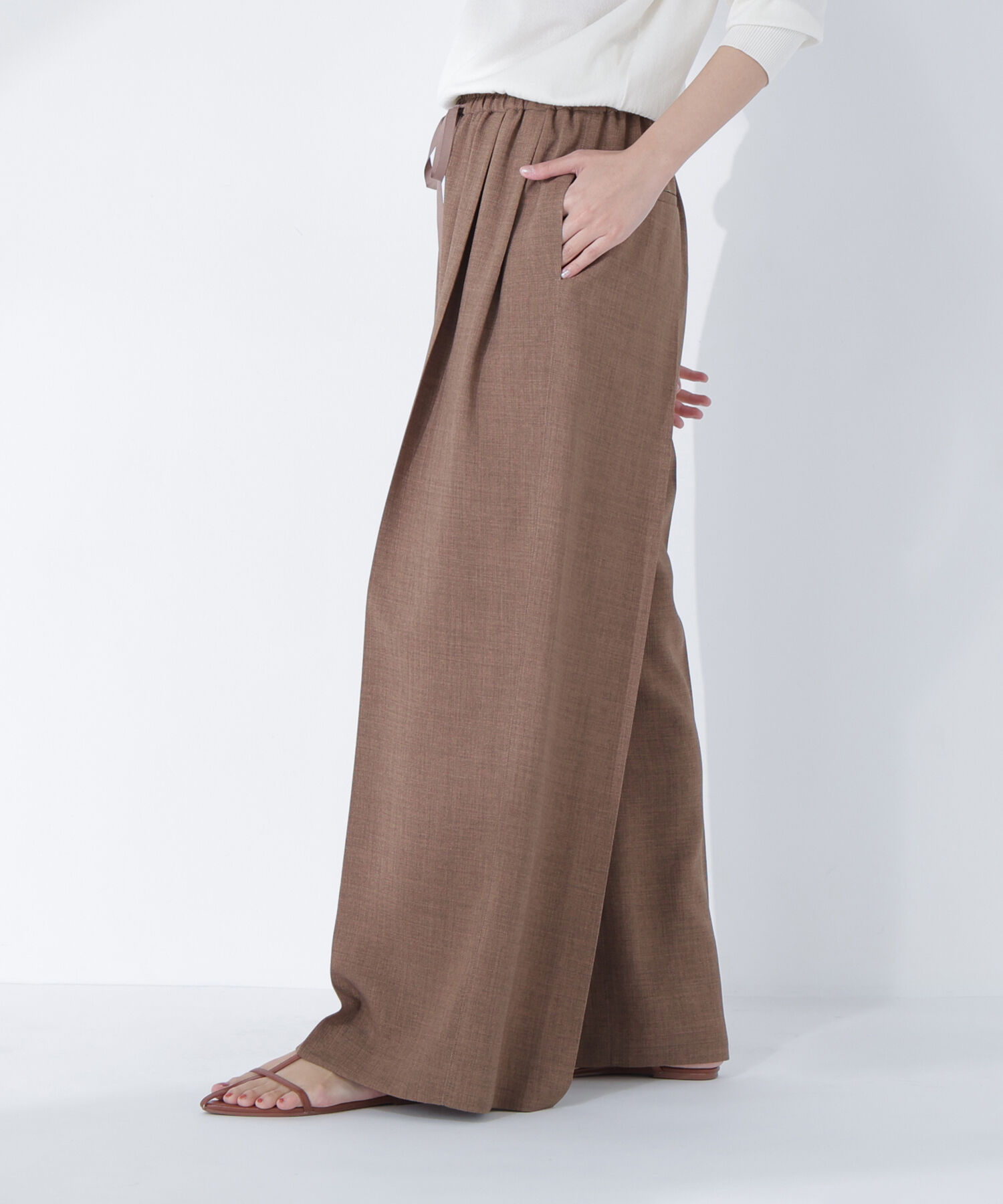  「麻調ワイドパンツ」|その他|