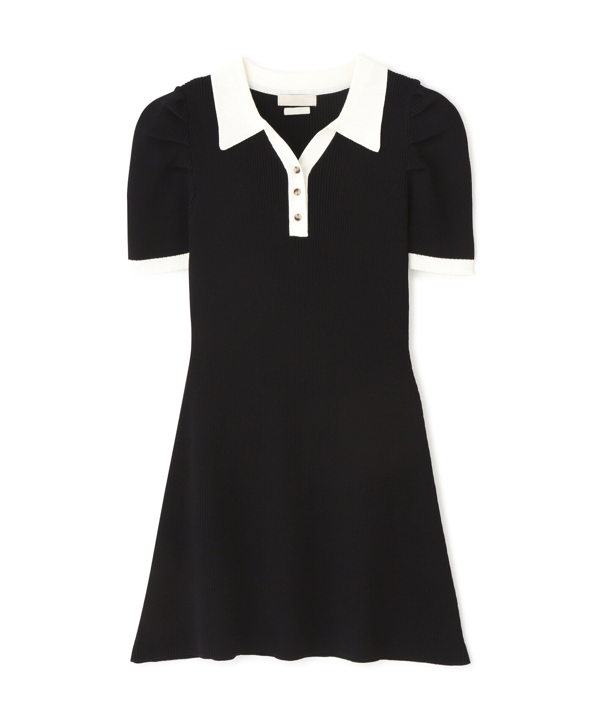  「配色半袖ポロワンピース」|ワンピース|