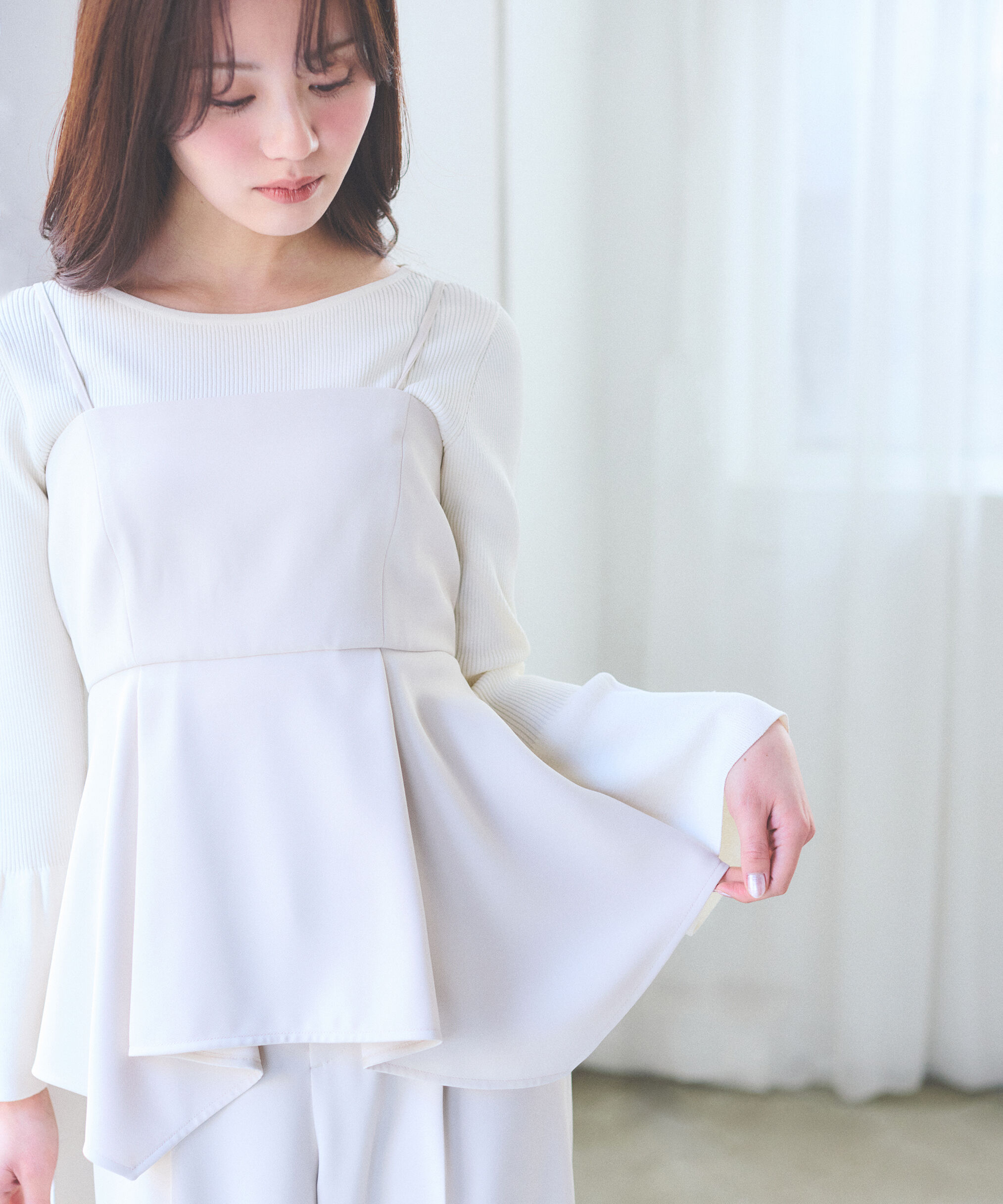 PROPORTION BODY DRESSING「ランダムヘムビスチェ　26SS」|シャツ・ブラウス|