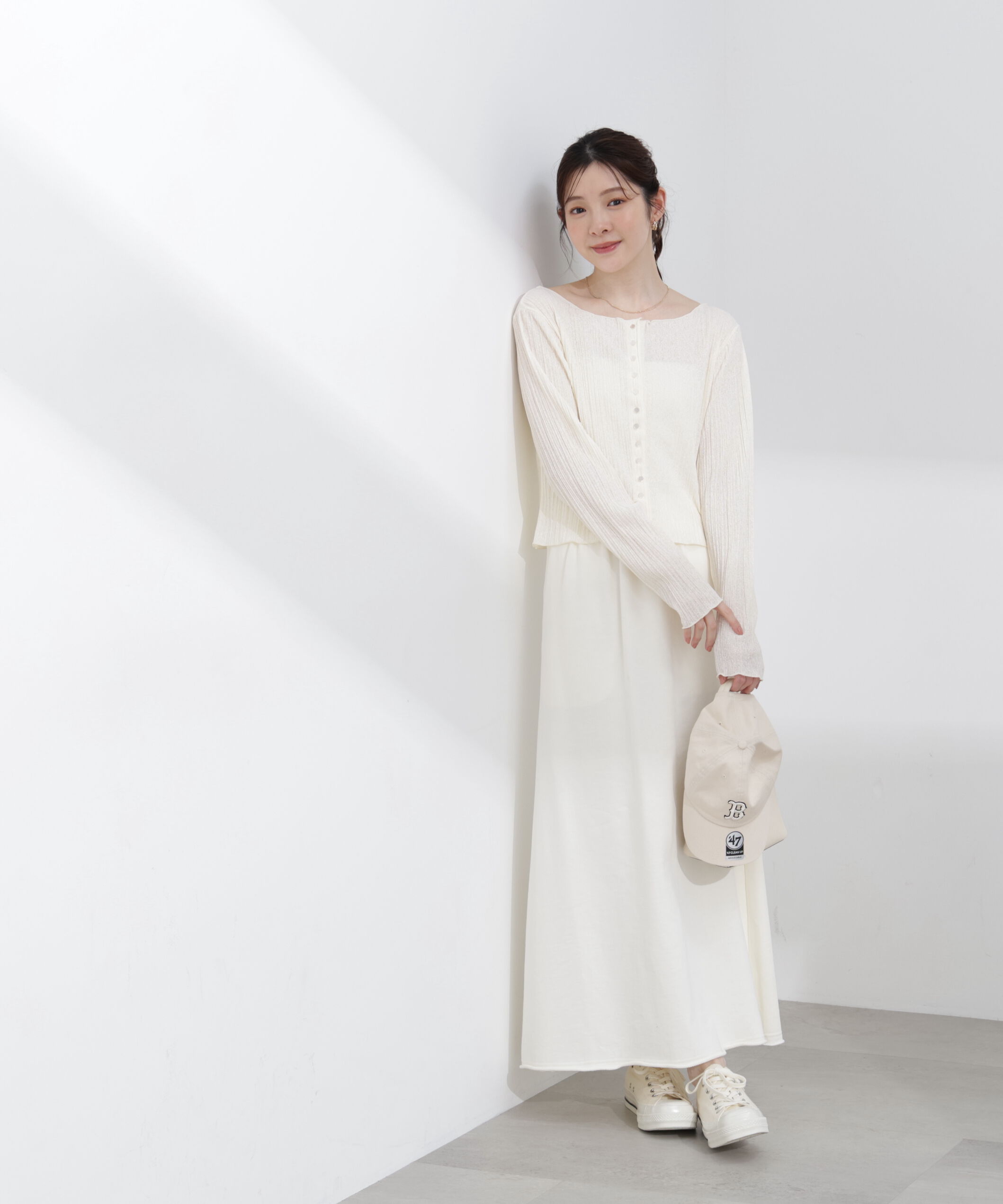 PROPORTION BODY DRESSING「〈a/mie〉前後2wayプリーツカットソーカーディガン 26SS」|Tシャツ・カットソー|