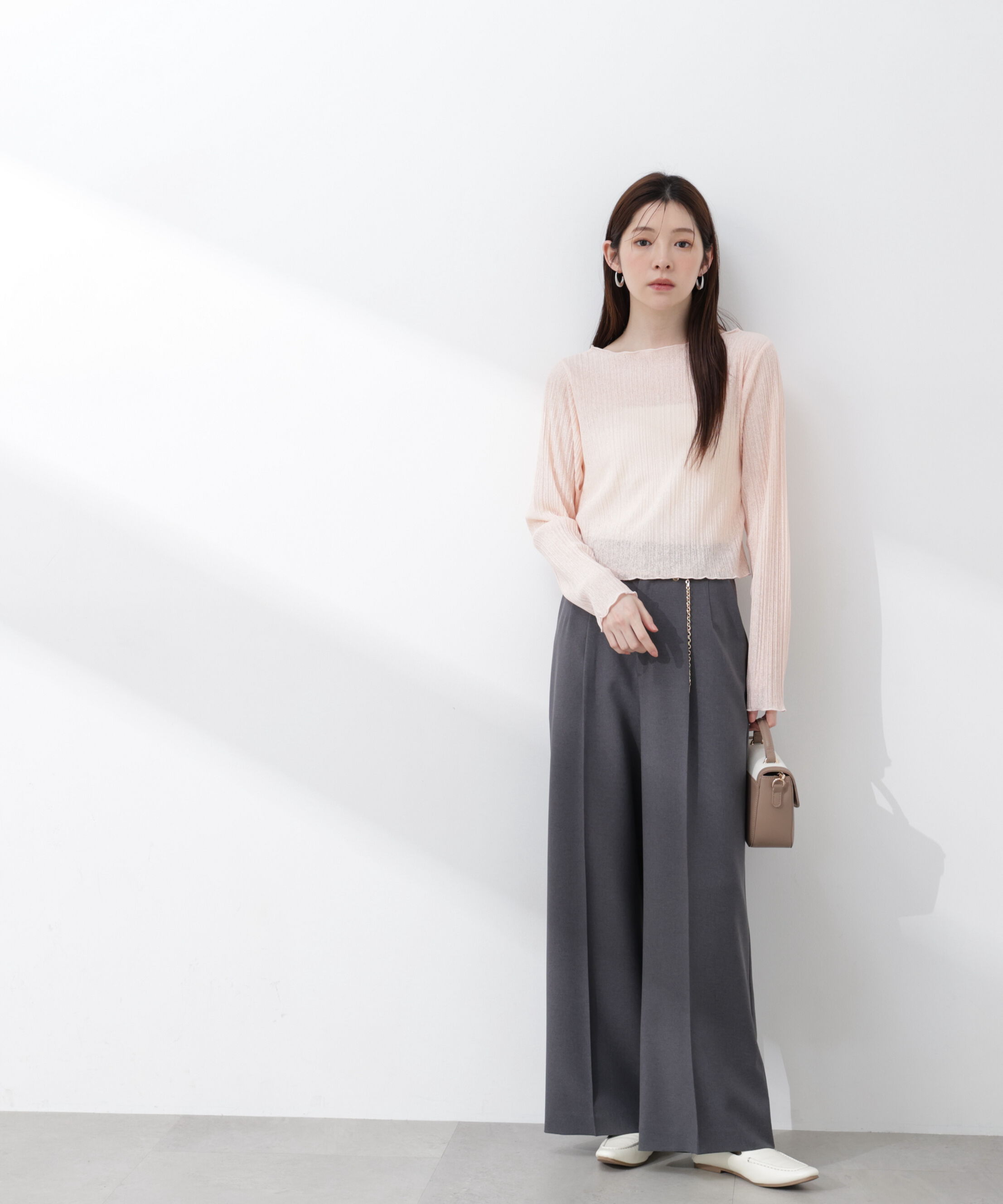 PROPORTION BODY DRESSING「〈a/mie〉前後2wayプリーツカットソーカーディガン 26SS」|Tシャツ・カットソー|