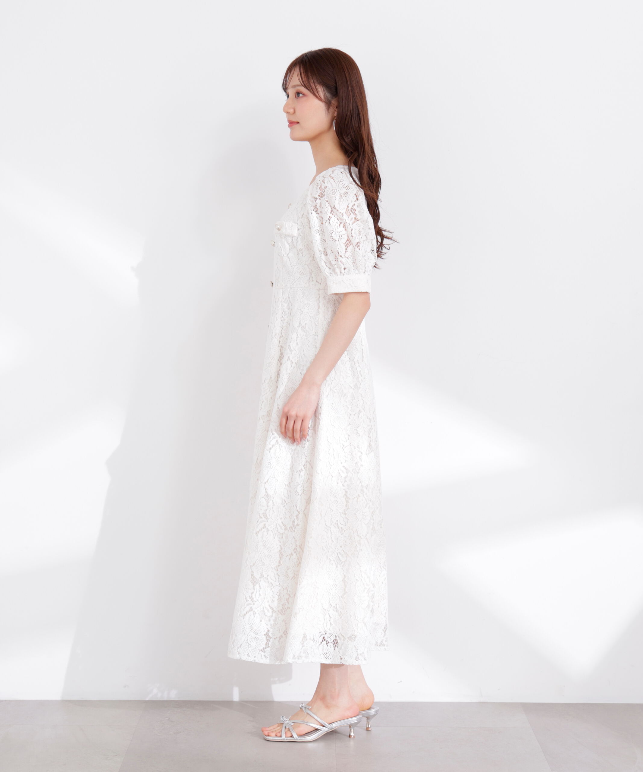 PROPORTION BODY DRESSING「フロントボタンレースワンピース 26SS」|ワンピース|