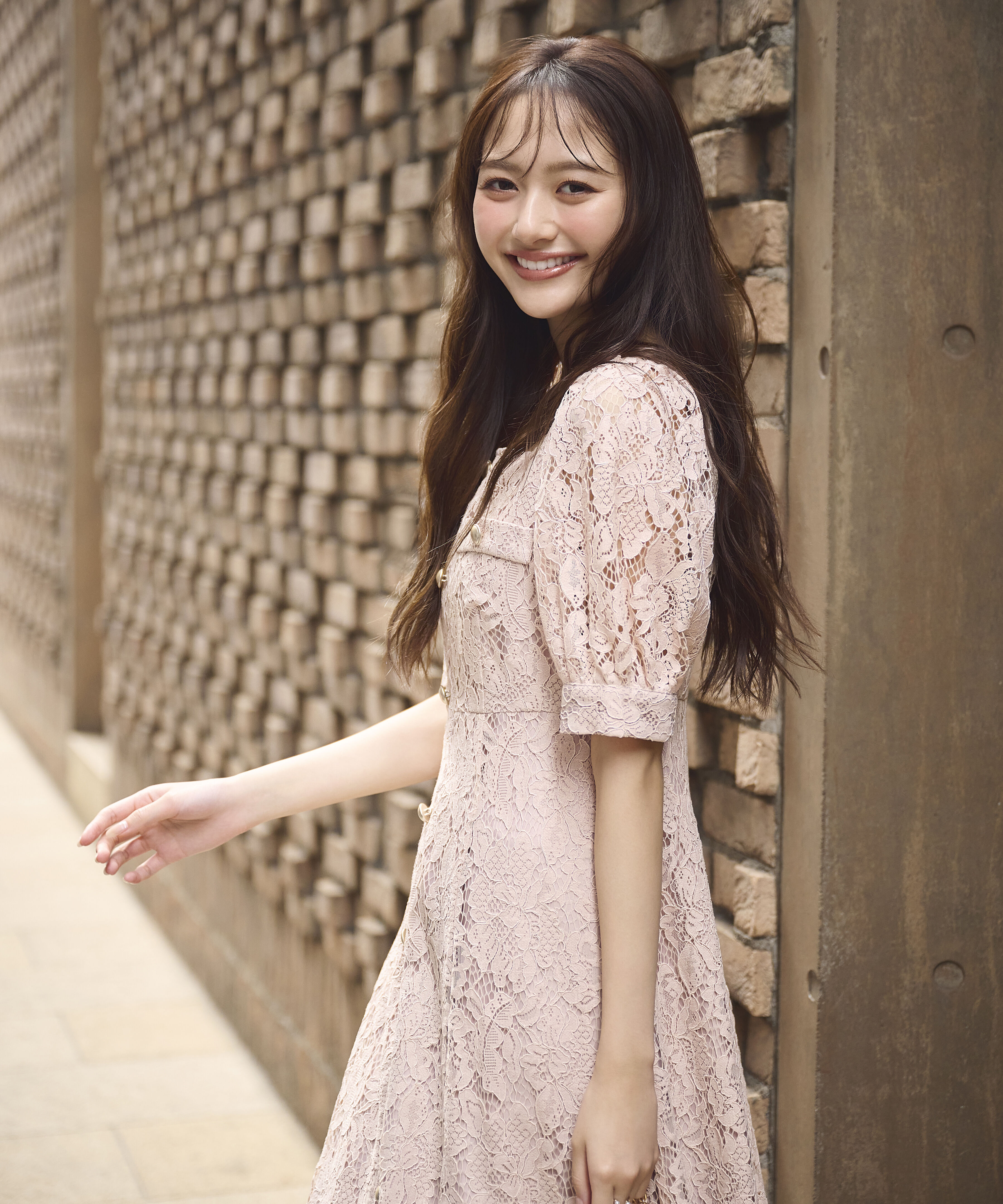 PROPORTION BODY DRESSING「フロントボタンレースワンピース 26SS」|ワンピース|