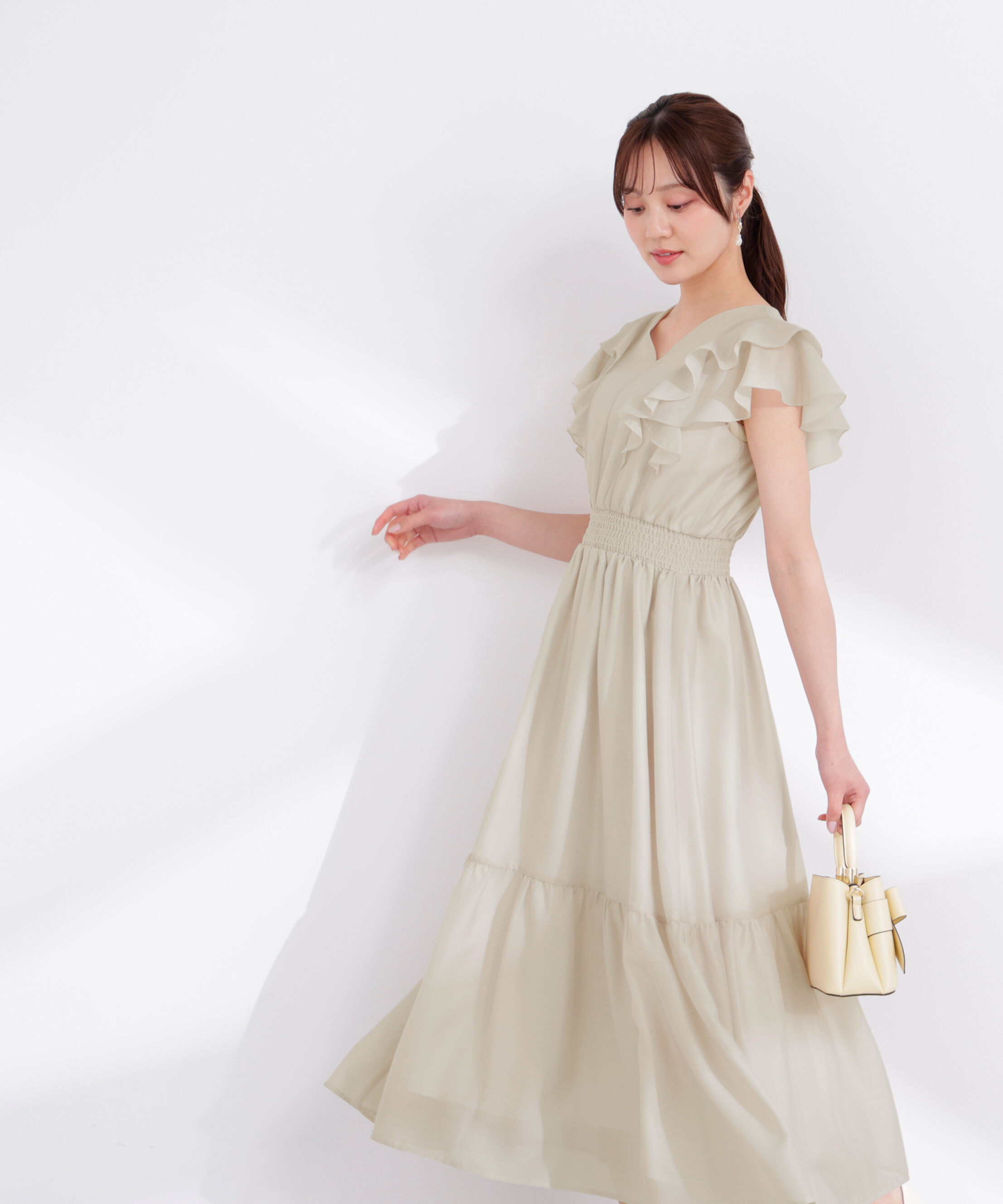 PROPORTION BODY DRESSING「ラッフルスリーブワンピース 26SS」|ワンピース|