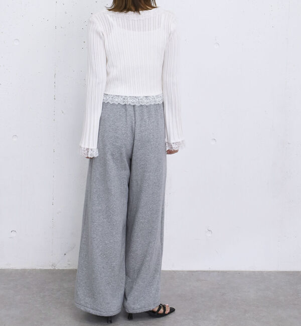 archives「レーストリム透かしニットカーディガン」|カーディガン|