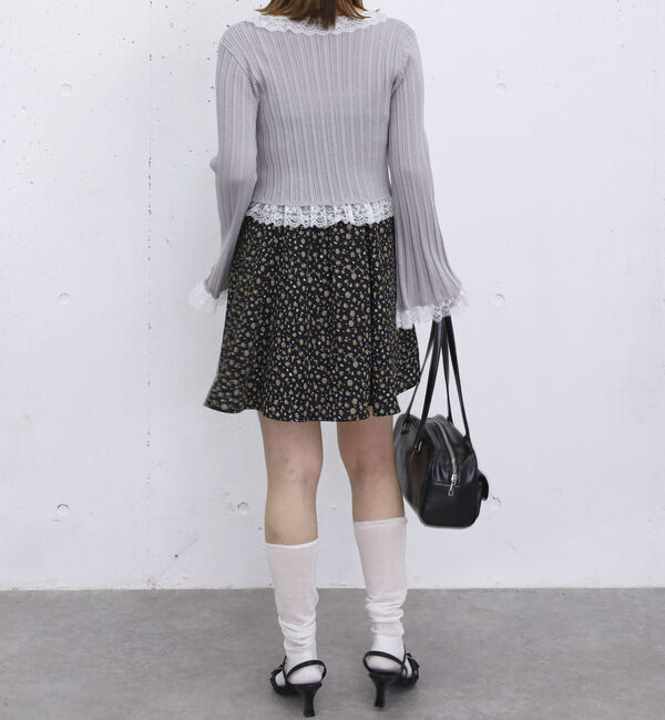 archives「レーストリム透かしニットカーディガン」|カーディガン|