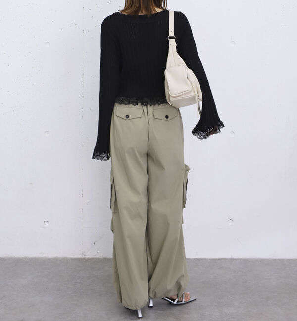 archives「レーストリム透かしニットカーディガン」|カーディガン|