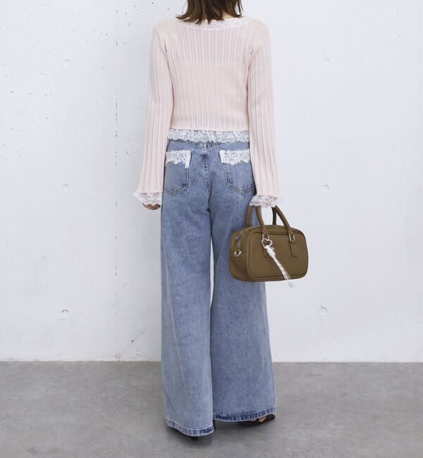 archives「レーストリム透かしニットカーディガン」|カーディガン|