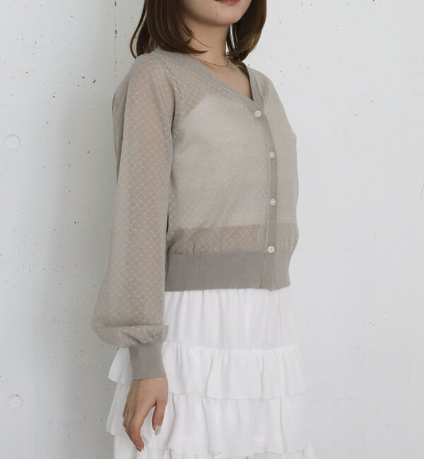archives「ドットシアーショートニットカーディガン」|カーディガン|