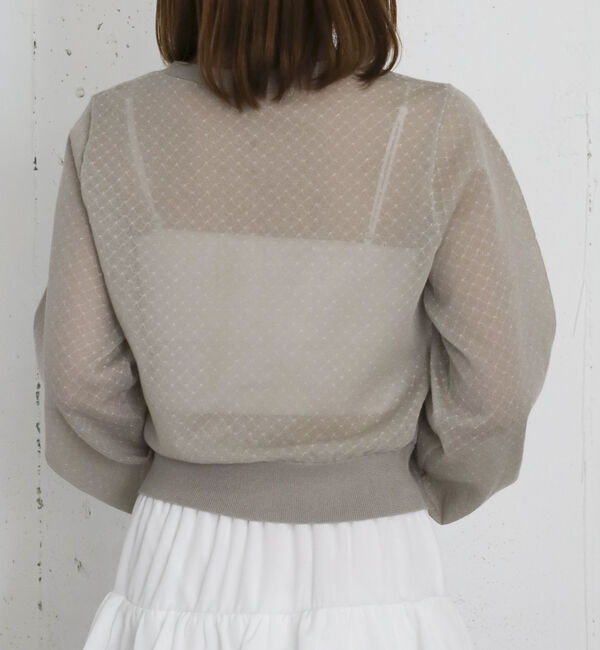 archives「ドットシアーショートニットカーディガン」|カーディガン|