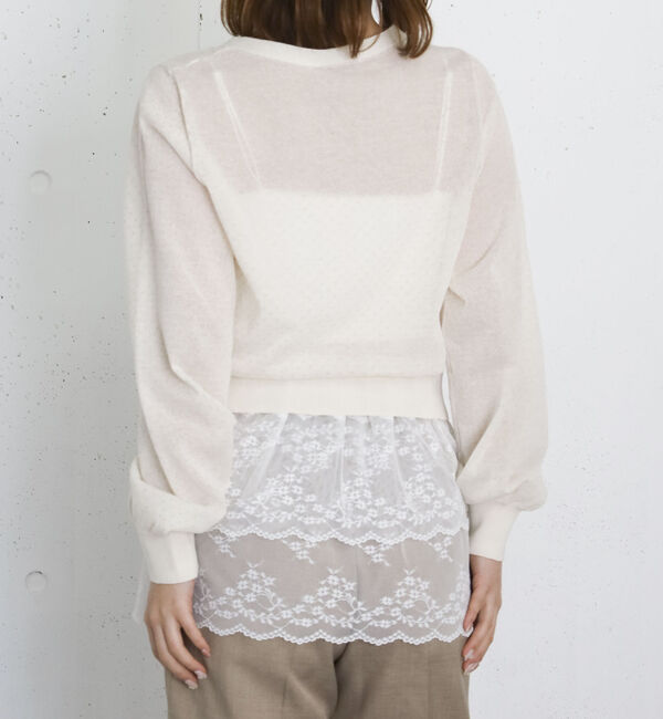 archives「ドットシアーショートニットカーディガン」|カーディガン|