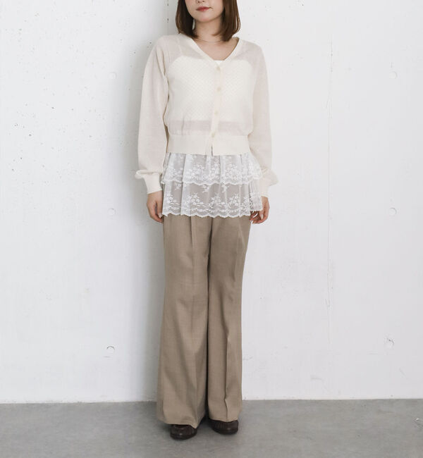 archives「ドットシアーショートニットカーディガン」|カーディガン|