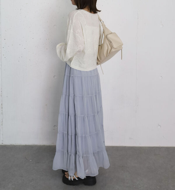 archives「シアー楊柳ボリュームティアードスカート」|スカート|