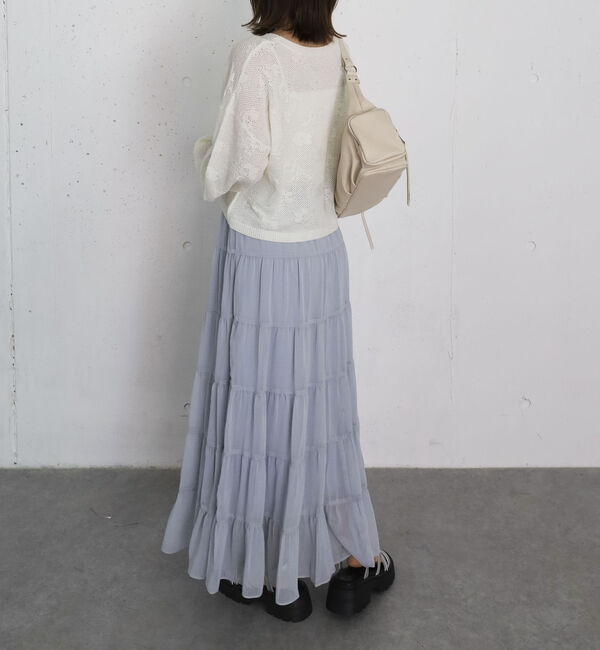 archives「シアー楊柳ボリュームティアードスカート」|スカート|