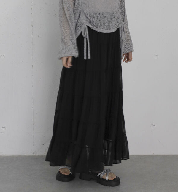 archives「シアー楊柳ボリュームティアードスカート」|スカート|
