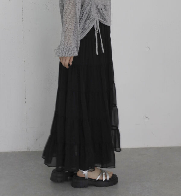 archives「シアー楊柳ボリュームティアードスカート」|スカート|
