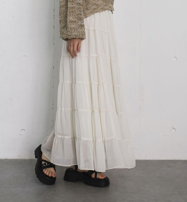 archives「シアー楊柳ボリュームティアードスカート」|スカート|