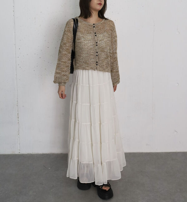 archives「シアー楊柳ボリュームティアードスカート」|スカート|