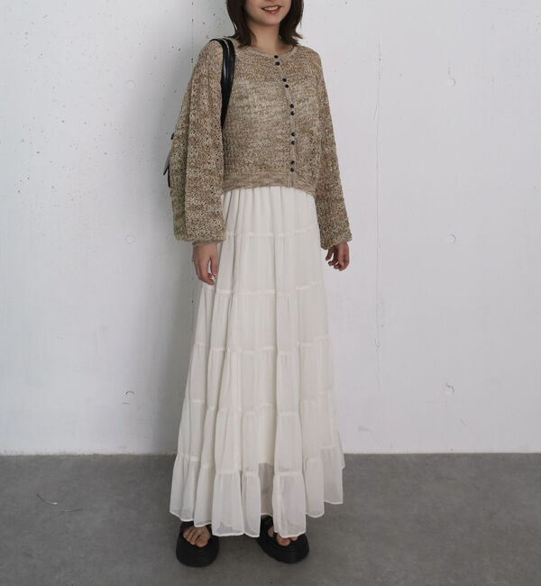archives「シアー楊柳ボリュームティアードスカート」|スカート|