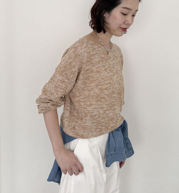 Doux archives「ペーパーヤーンＭＩＸニットプルオーバー」|ニット・セーター|