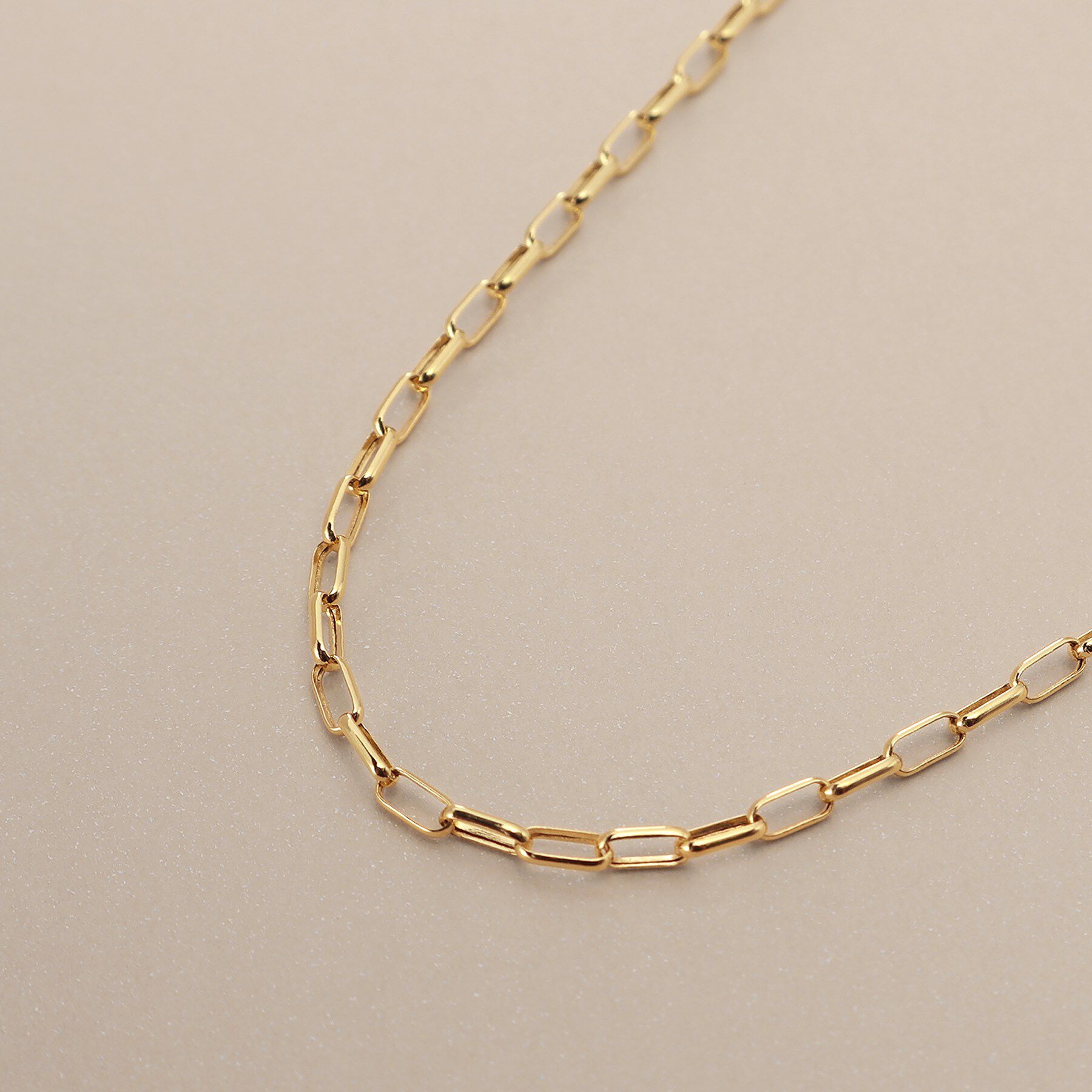 COCOSHNIK「K18中空MVロング ネックレスS」|ネックレス|