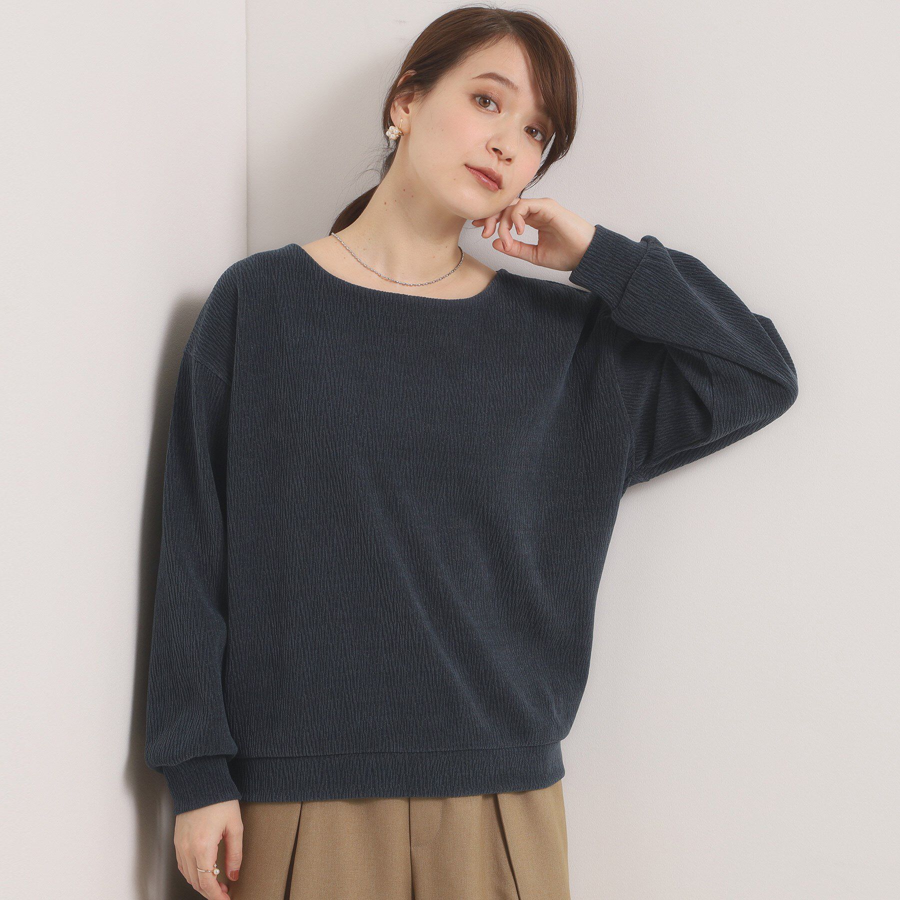 ITS&rsquo;DEMO「【洗濯機OK】ウェーブモールプルオーバー」|Tシャツ・カットソー|