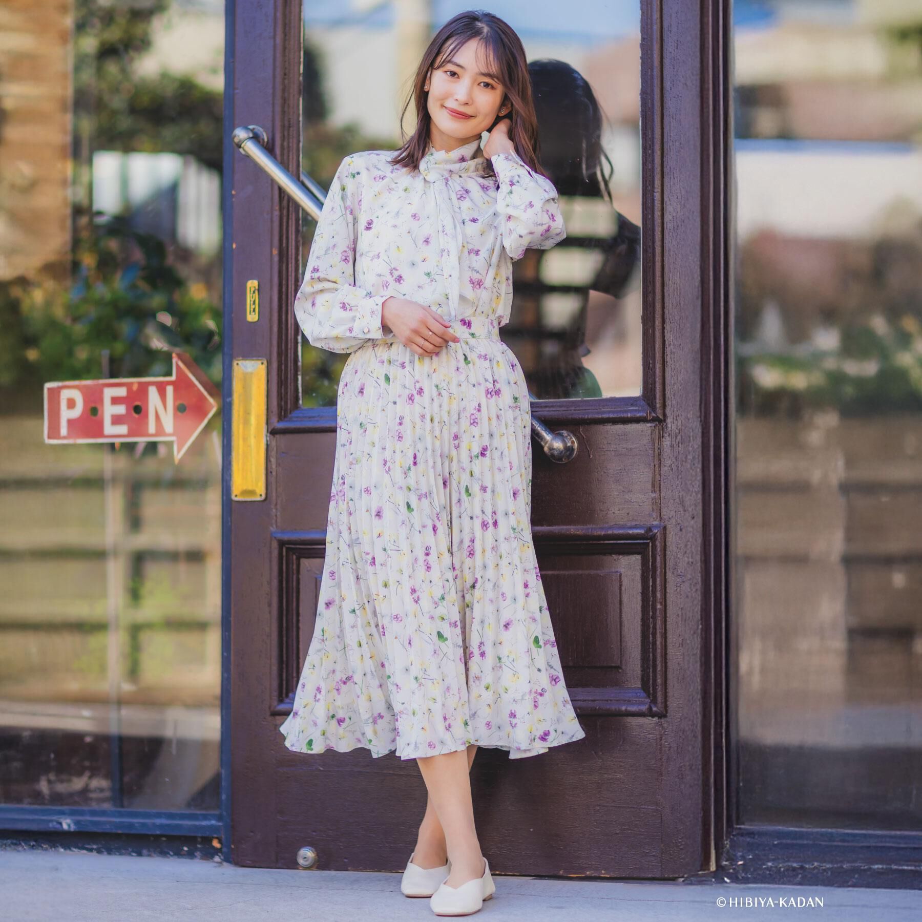 ITS&rsquo;DEMO「【ITS&rsquo;DEMO &times; HIBIYA－KADAN】楊柳プリーツスカート」|スカート|