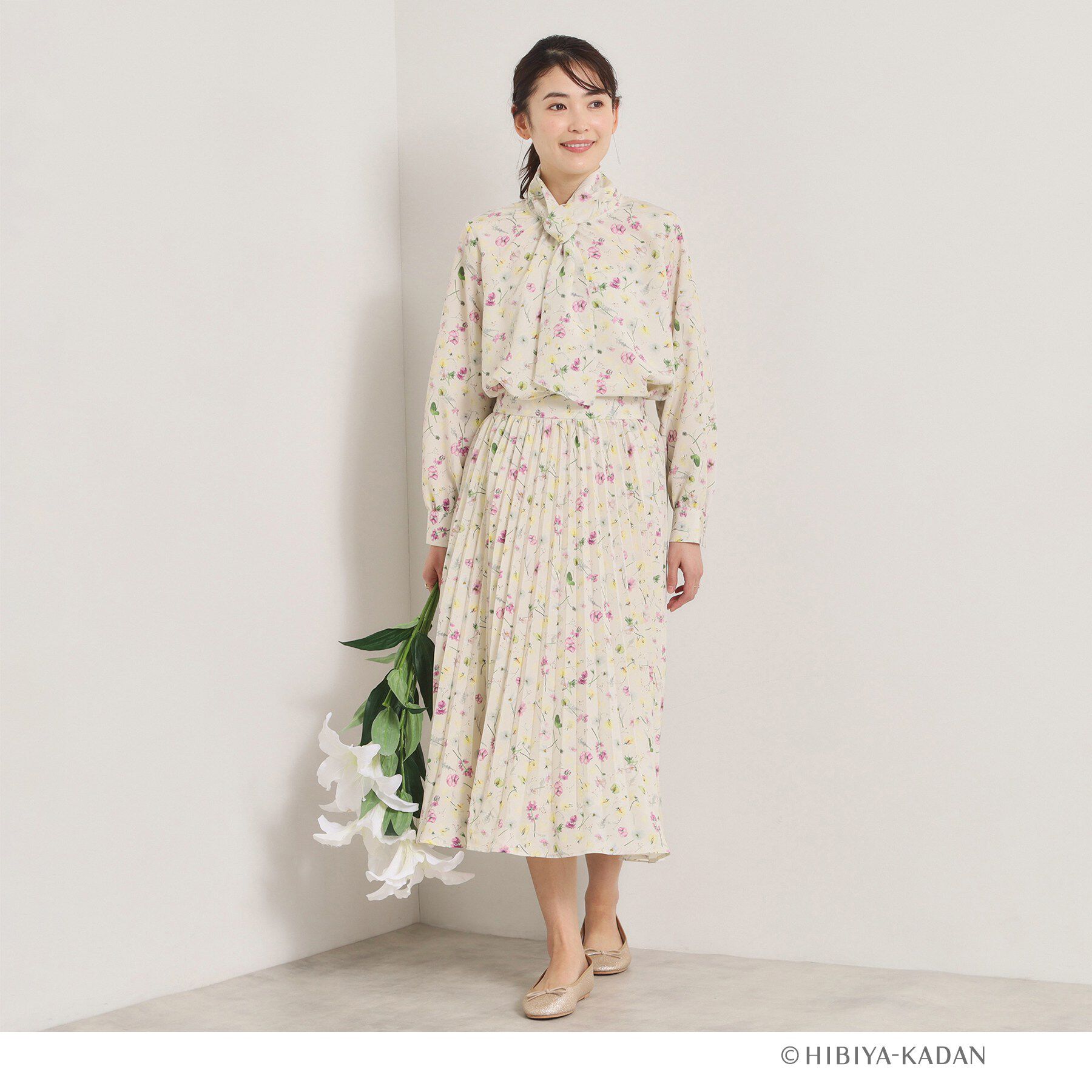 ITS&rsquo;DEMO「【ITS&rsquo;DEMO &times; HIBIYA－KADAN】楊柳プリーツスカート」|スカート|