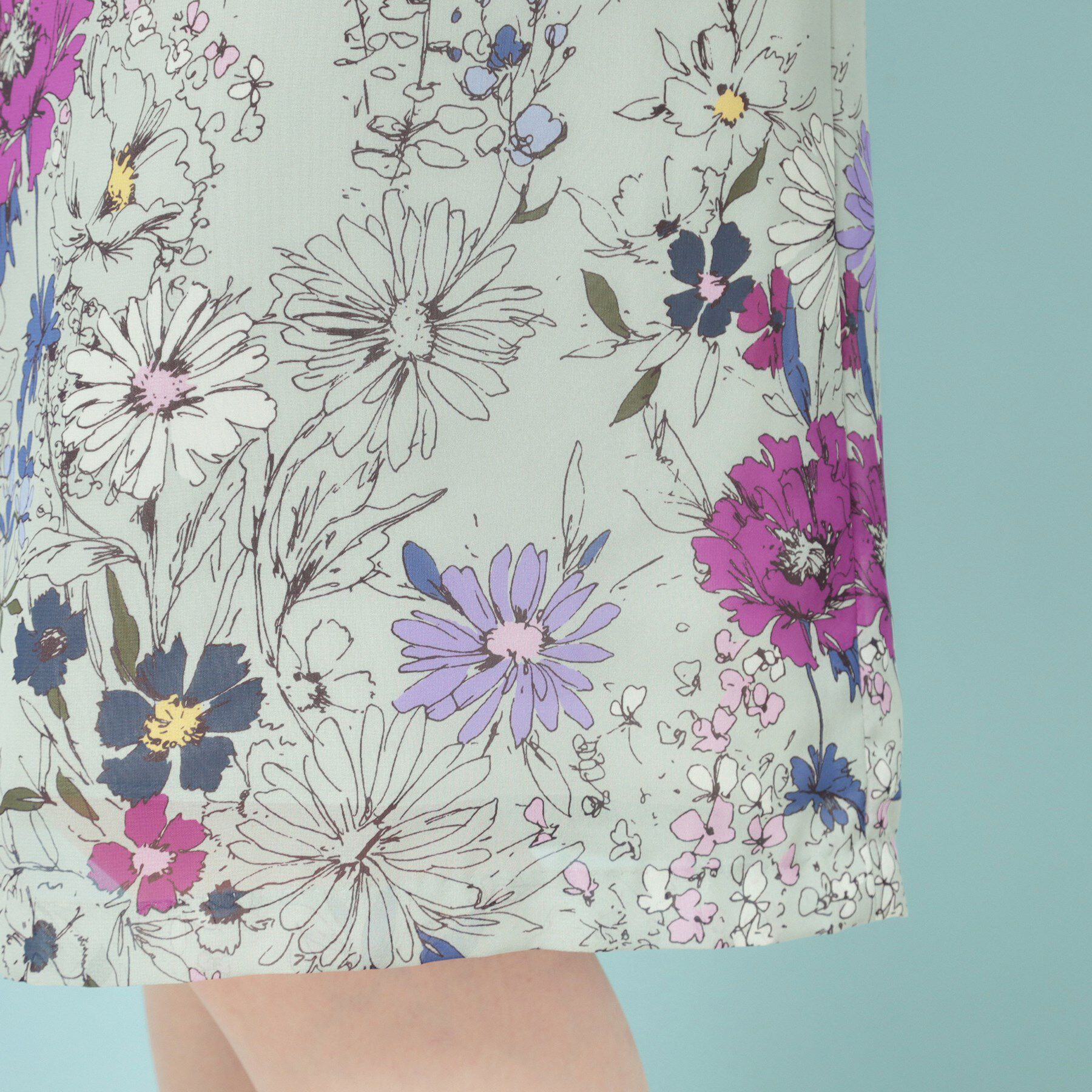 SunaUna「【コスモス】フラワーパネル柄ワンピース」|ワンピース|