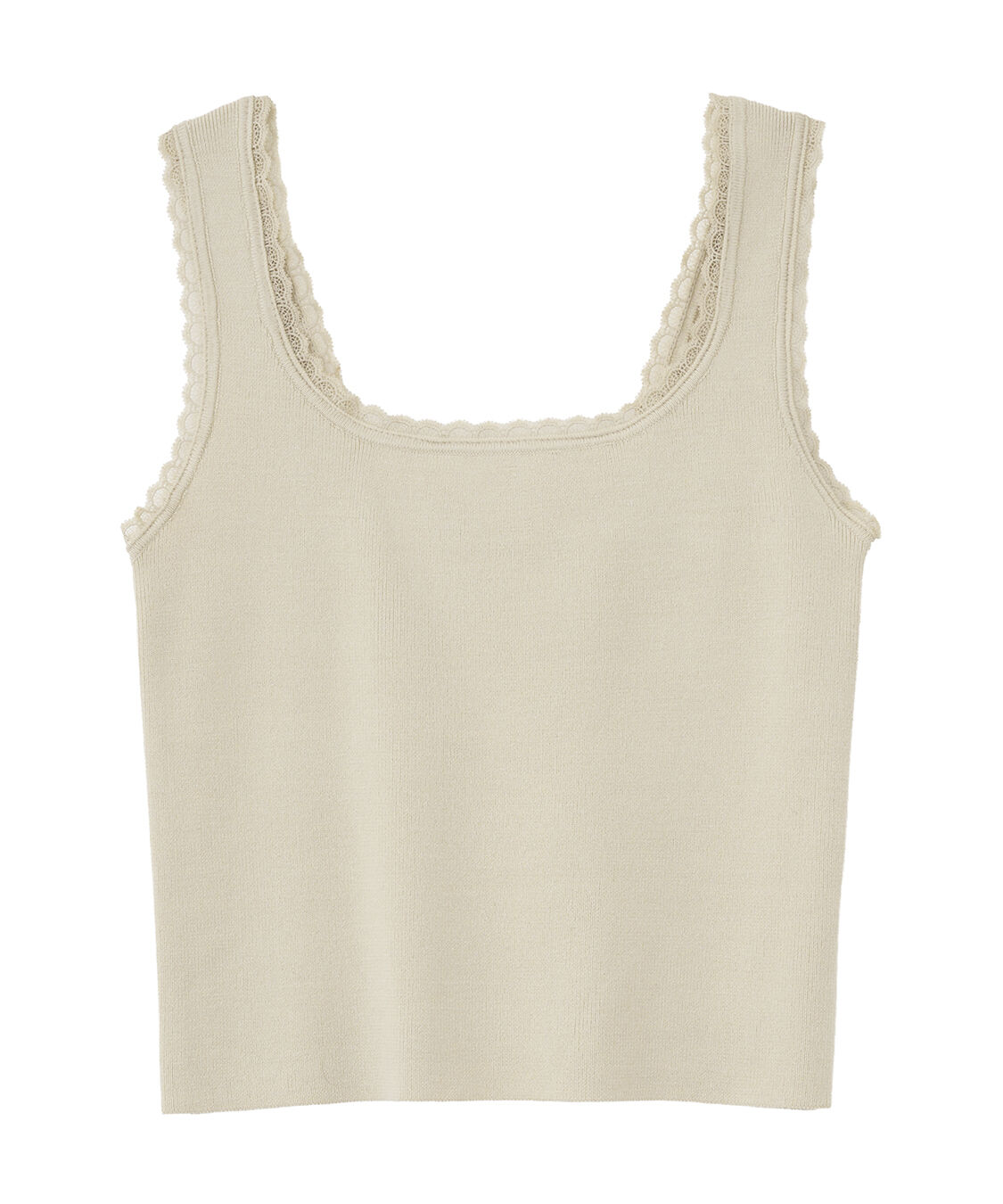 COCO DEAL「レーストリムニットタンクトップ」|ニット・セーター|