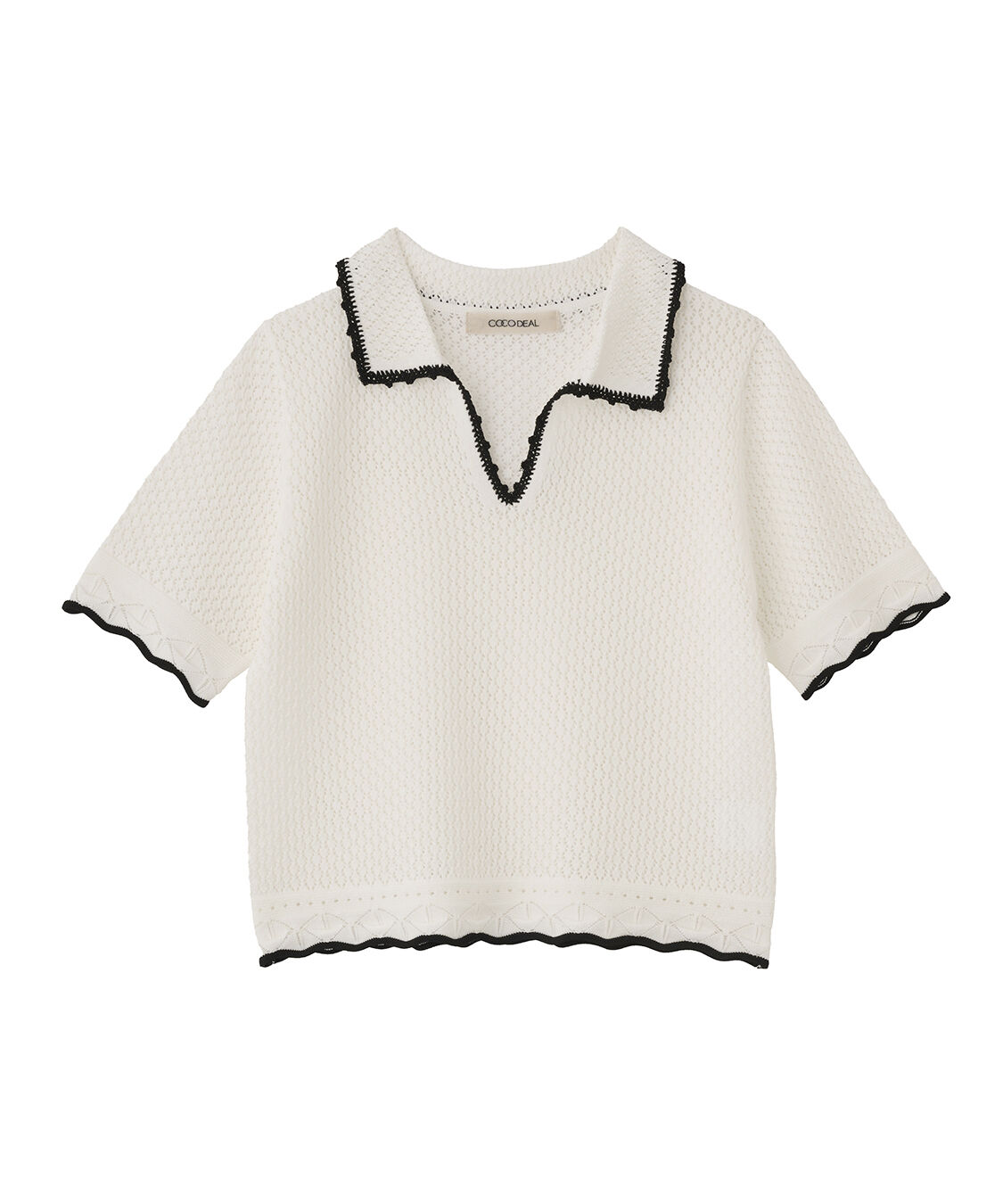 COCO DEAL「レース編みスキッパーニット」|ニット・セーター|