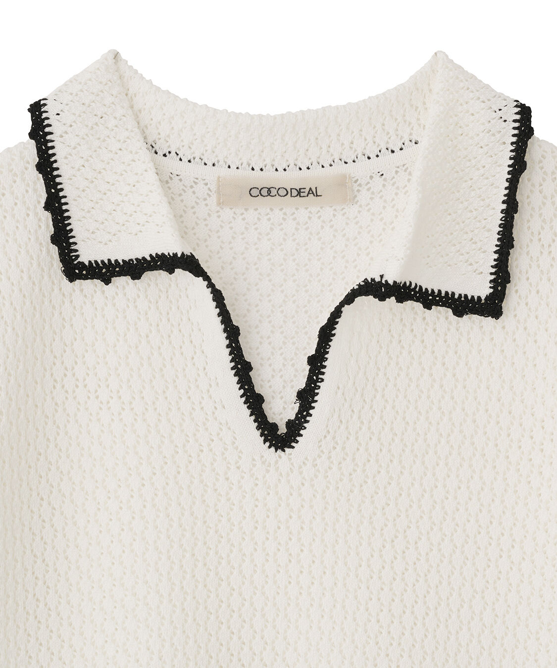 COCO DEAL「レース編みスキッパーニット」|ニット・セーター|