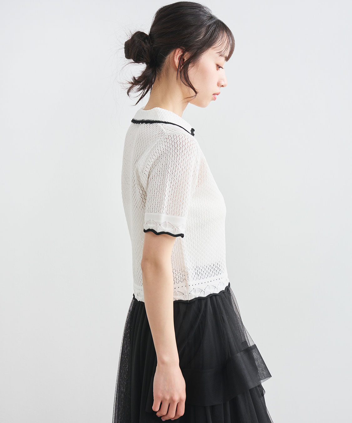 COCO DEAL「レース編みスキッパーニット」|ニット・セーター|