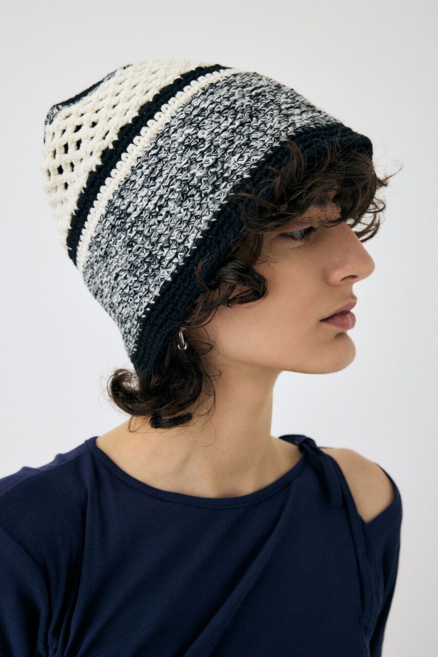 MOUSSY「SUMMER KNIT ハット」|その他|BLK