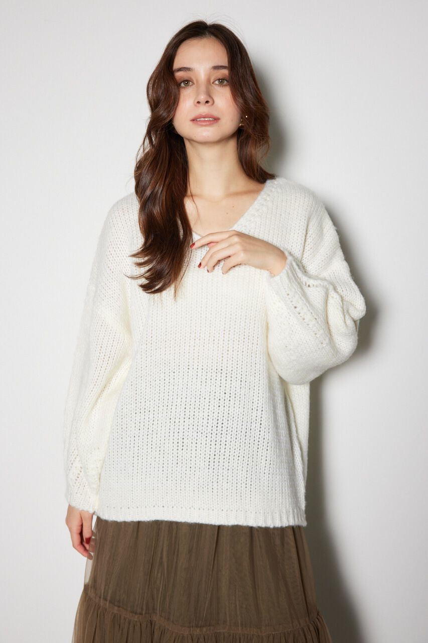 rienda「ローゲージオーバーニットトップス」|ニット・セーター|