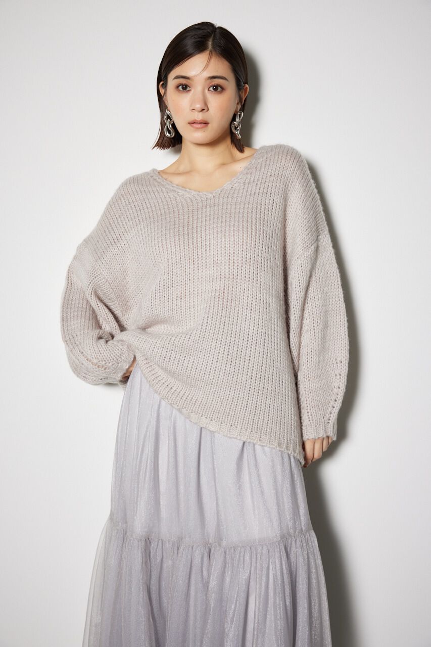 rienda「ローゲージオーバーニットトップス」|ニット・セーター|