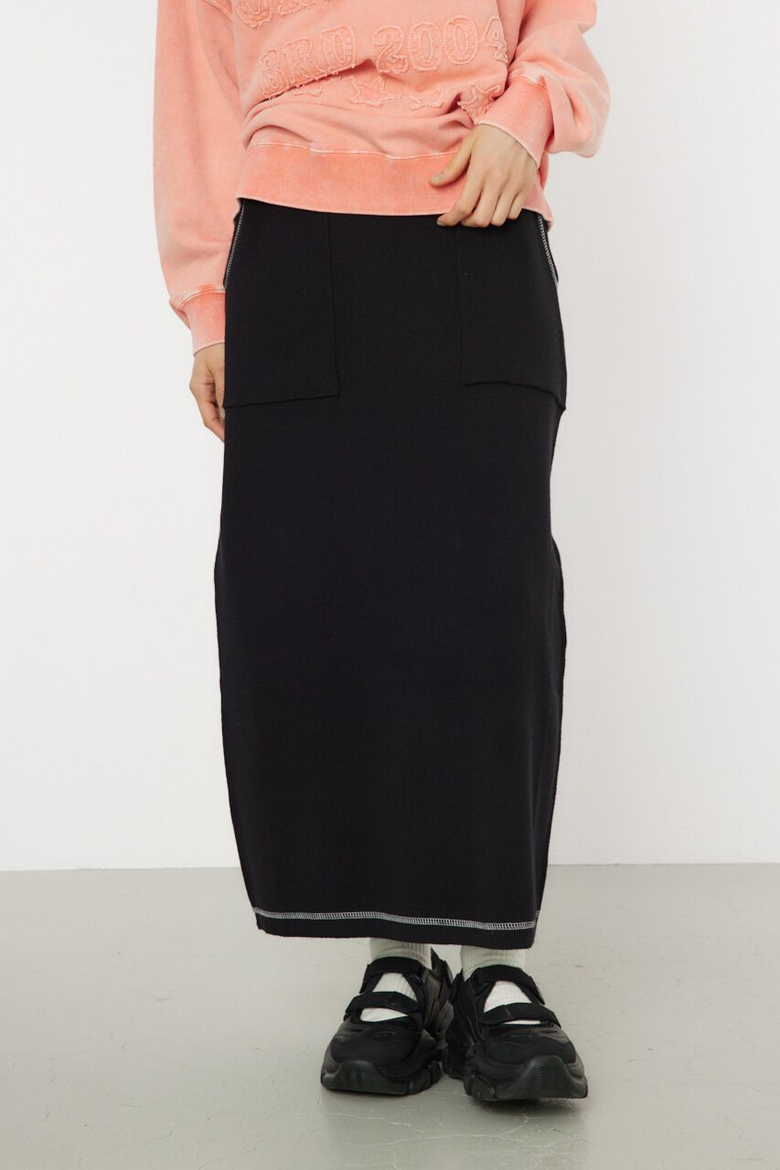 RODEO CROWNS「スウェットライクニットスカート」|スカート|BLK