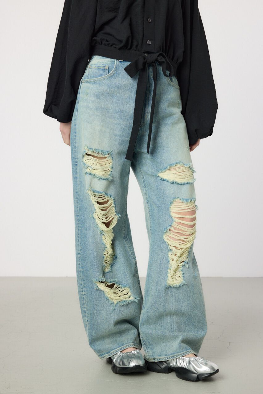 RODEO CROWNS「Hard Crash looseワイドデニム」|デニム|