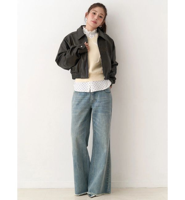 CALNAMUR「ヴィンテージフェイクレザーブルゾン」|ブルゾン・スタジャン|